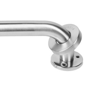 Wandbeugel RVS - 60 cm (ingezoomd op bevestigingspunt met afdekkapje omhoog)