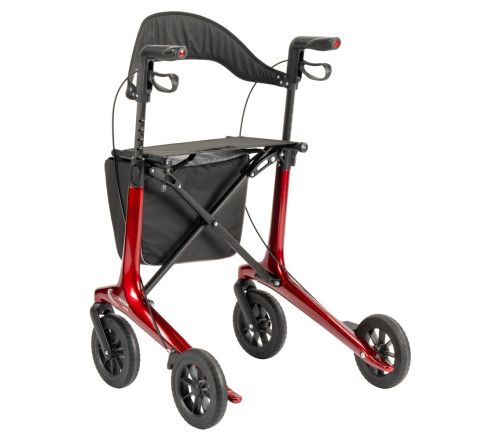 MultiMotion Carbon rollator rood - achterzijde