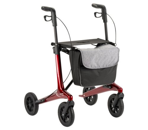 MultiMotion Carbon rollator rood - voorzijde zonder rugband