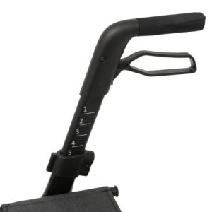 MultiMotion Curve rollator  (ingezoomd op de hoogteverstelling)