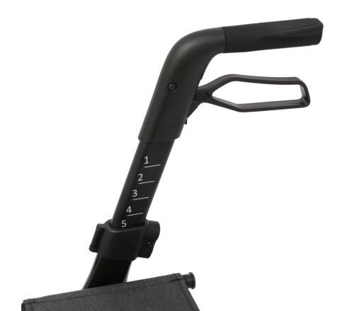 MultiMotion Curve rollator (ingezoomd op de hoogteverstelling)