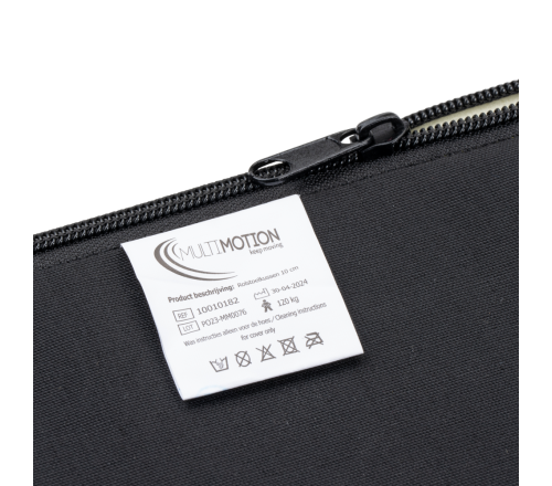 MultiMotion Rolstoelkussen - 10 cm dik (ingezoomd op het label)