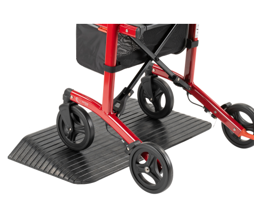 MultiMotion rubberen drempelhulp - 76 mm (met rollator samen afgebeeld)