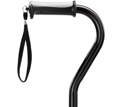 MultiMotion wandelstok met offset handvat - Zwart (ingezoomd op het handvat)