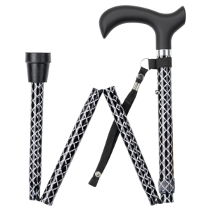 MultiMotion wandelstok opvouwbaar - Ruitjes opgevouwen