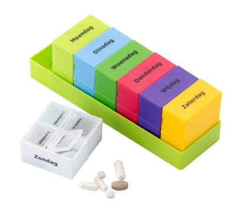 MultiMotion Pillendoos tafelmodel (met het bakje van zondag er naast)