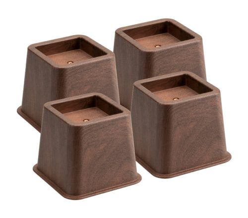 MultiMotion bedverhogers 8 cm - Hout print (set van 4 stuks)