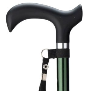 MultiMotion wandelstok - Groen (ingezoomd op handvat en kleur van de buis)