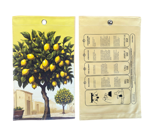 MultiMotion blusdeken - Citroenboom print (voor en achterzijde van de hoes)