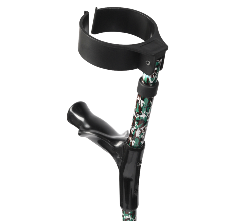 Multimotion elleboogkrukken met print - Camouflage achterzijde