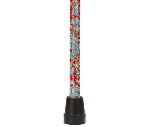 MultiMotion wandelstok - Rood paisley (ingezoomd op de print)