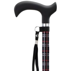 MultiMotion wandelstok - Geruit (ingezoomd op handvat en kleur van de buis)