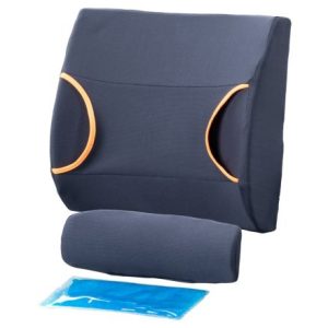 MultiMotion lumbaalkussen met gelpad - alle onderdelen van het kussen los van elkaar