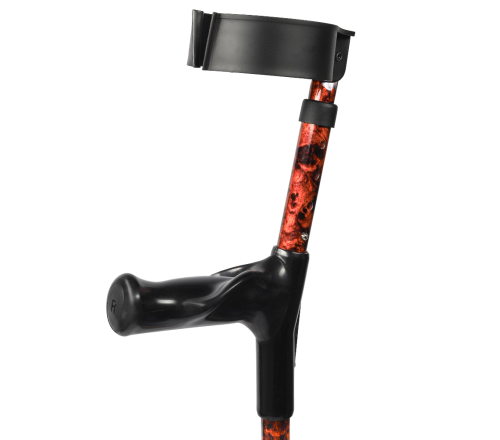 Multimotion elleboogkrukken met print - Bruin walnoot voorzijde