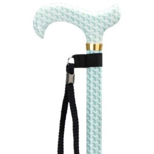 MultiMotion wandelstok met volledige print- Groen motief (ingezoomd op het handvat)