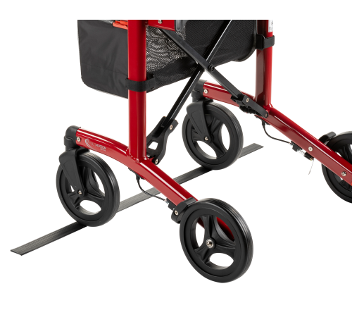 MultiMotion rubberen drempelhulp - 4 mm (met rollator samen afgebeeld)