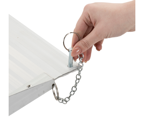 MultiMotion opvouwbare oprijplaat aluminium - 61 cm (ingezoomd op de borgpen)