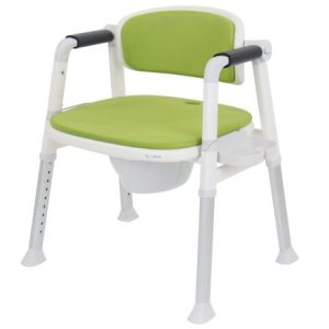 MultiMotion Commode Douche-/Toiletstoel Groen - Voorzijde schuin