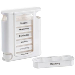 MultiMotion Pillendoosje - Wit (met 1 dag er uit geschoven)