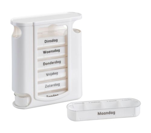 MultiMotion Pillendoosje - Wit (met 1 dag er uit geschoven)