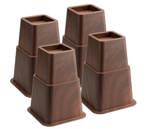 MultiMotion bedverhogers 21 cm - Hout print (set van 4 stuks)