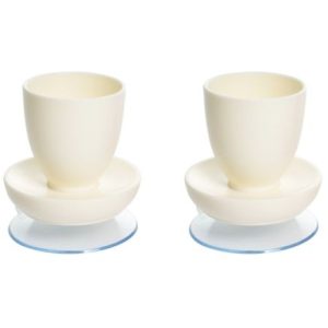 MultiMotion Eierdop met zuignap (2 stuks) - Wit