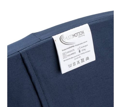 MultiMotion Ringkussen - blauw (ingezoomd op het label)