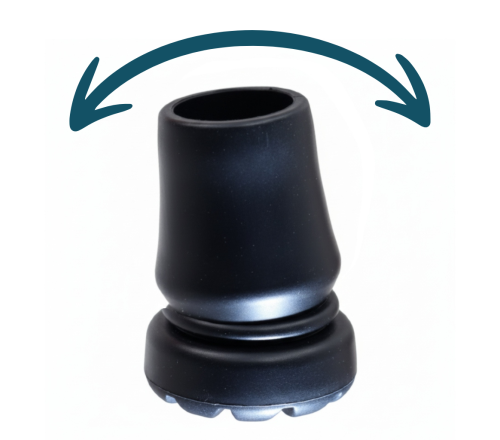 illustratie hoe de flexibele dop kan meebewegen