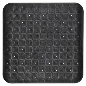 MultiMotion douchemat / badmat antislip - 53 x 53 cm Zwart