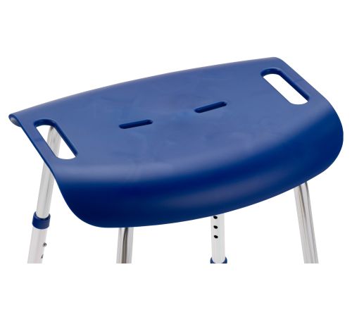 MultiMotion design douchekruk - Blauw (ingezoomd op de zitting)