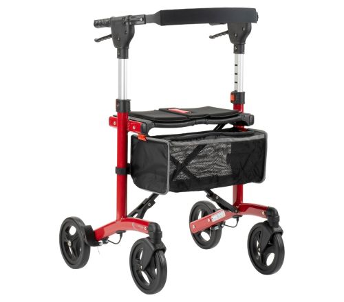 MultiMotion Trollimaster RA60 Rollator LOW rood - voorzijde