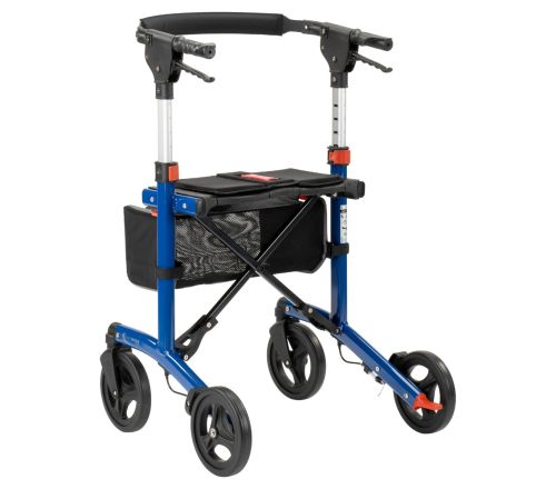 MultiMotion Trollimaster RA60 Rollator LOW blauw - achterkant