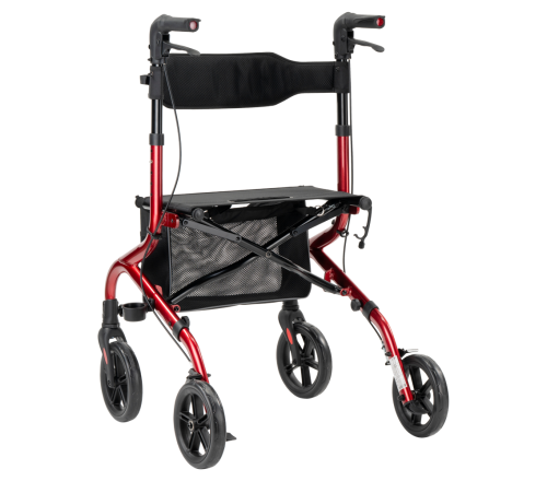 MultiMotion Lumo rollator - Rood (achterzijde)