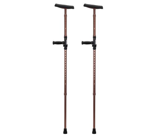 MultiMotion Okselkrukken opvouwbaar - Bruin (set van 2)