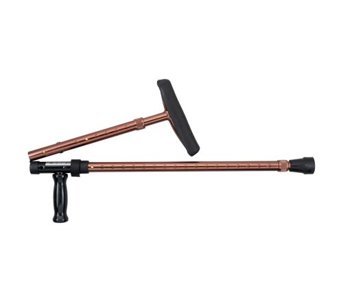 MultiMotion Okselkrukken opvouwbaar - Bruin (opgevouwen)