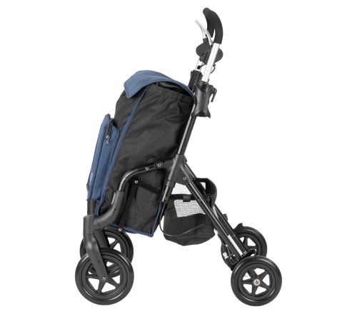 MultiMotion Shopper rollator blauw - zijkant