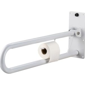 MultiMotion toiletbeugel opklapbaar wit - 76 cm met toiletrolhouder