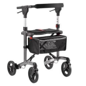 MultiMotion Trollimaster RA60 Rollator LOW donkergrijs - voorzijde