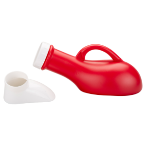 MultiMotion Urinaal unisex met schroefdop - Rood (opzetstukje er naast)